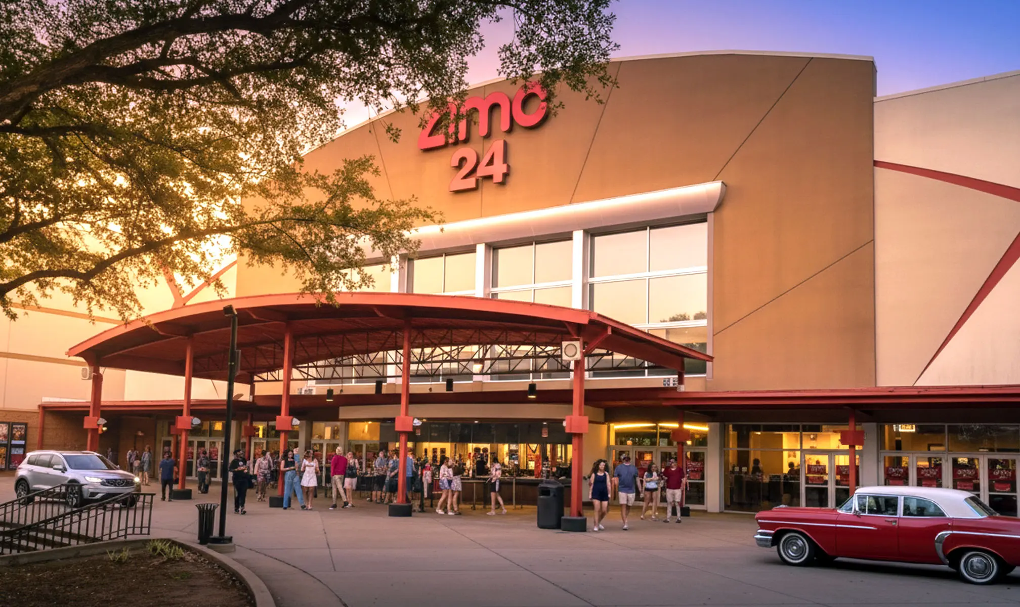 AMC Willowbrook 24 movie theater entrance in Houston