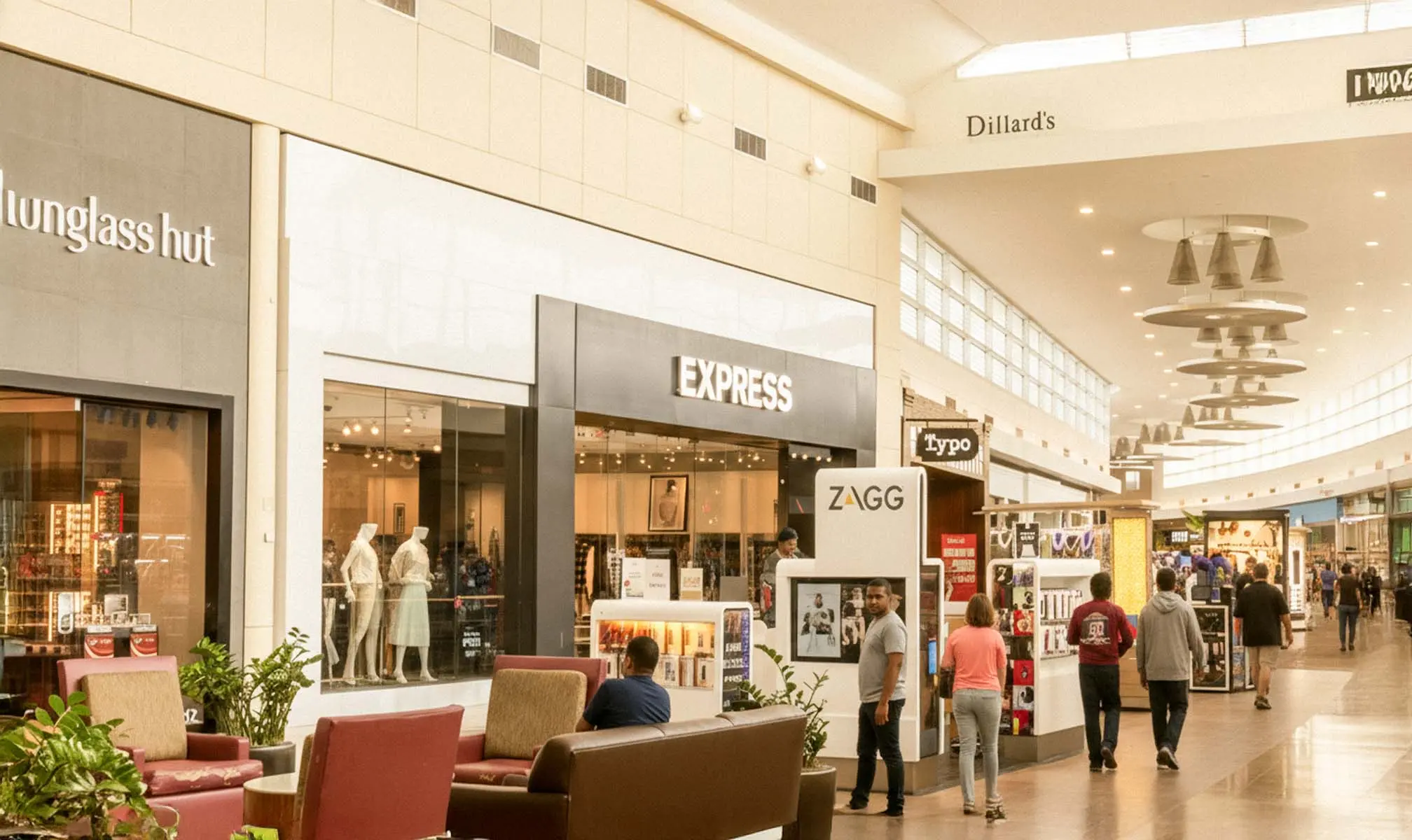 Stores inside First Colony Mall