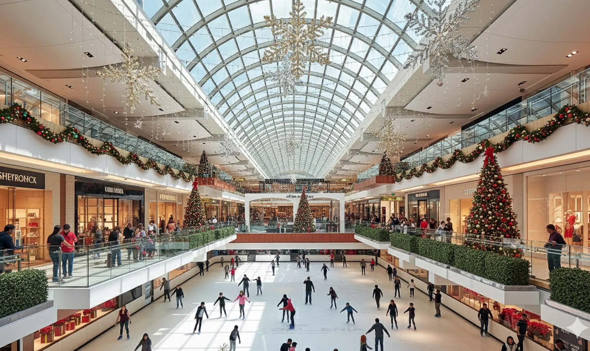 Ice rink inside The Galleria in Houston