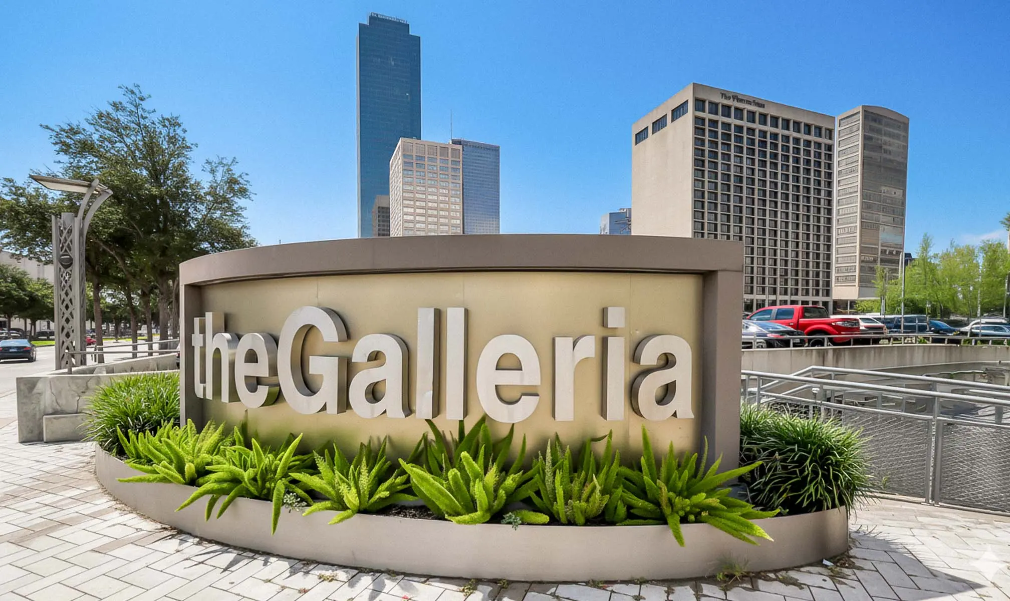 The Galleria entrance sign in Houston