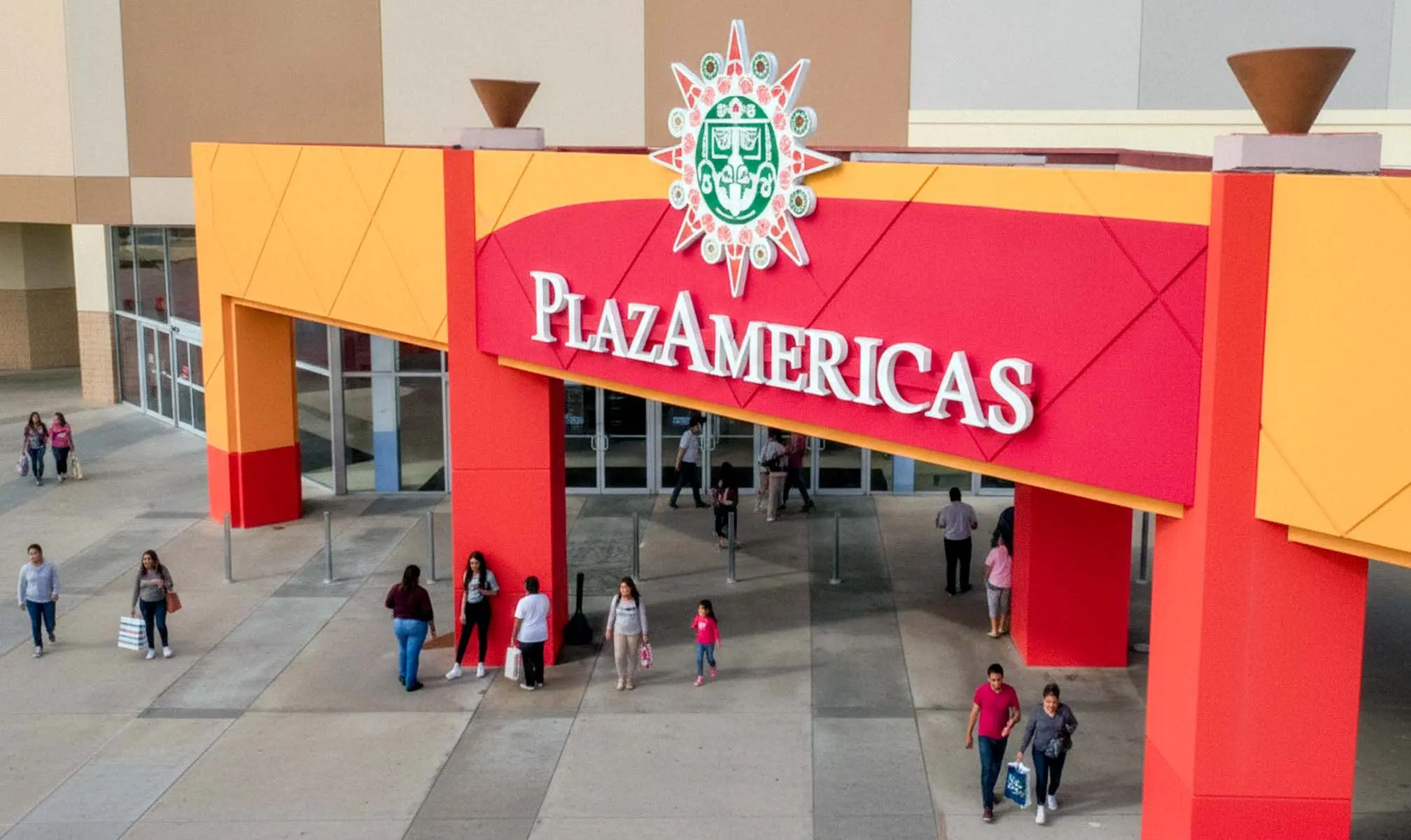 PlazAmericas mall entrance in Houston